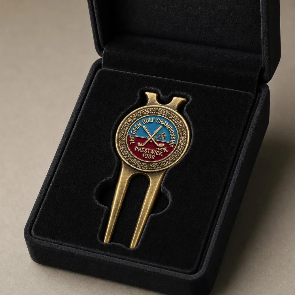Enamel divot tool in black velvet gift box