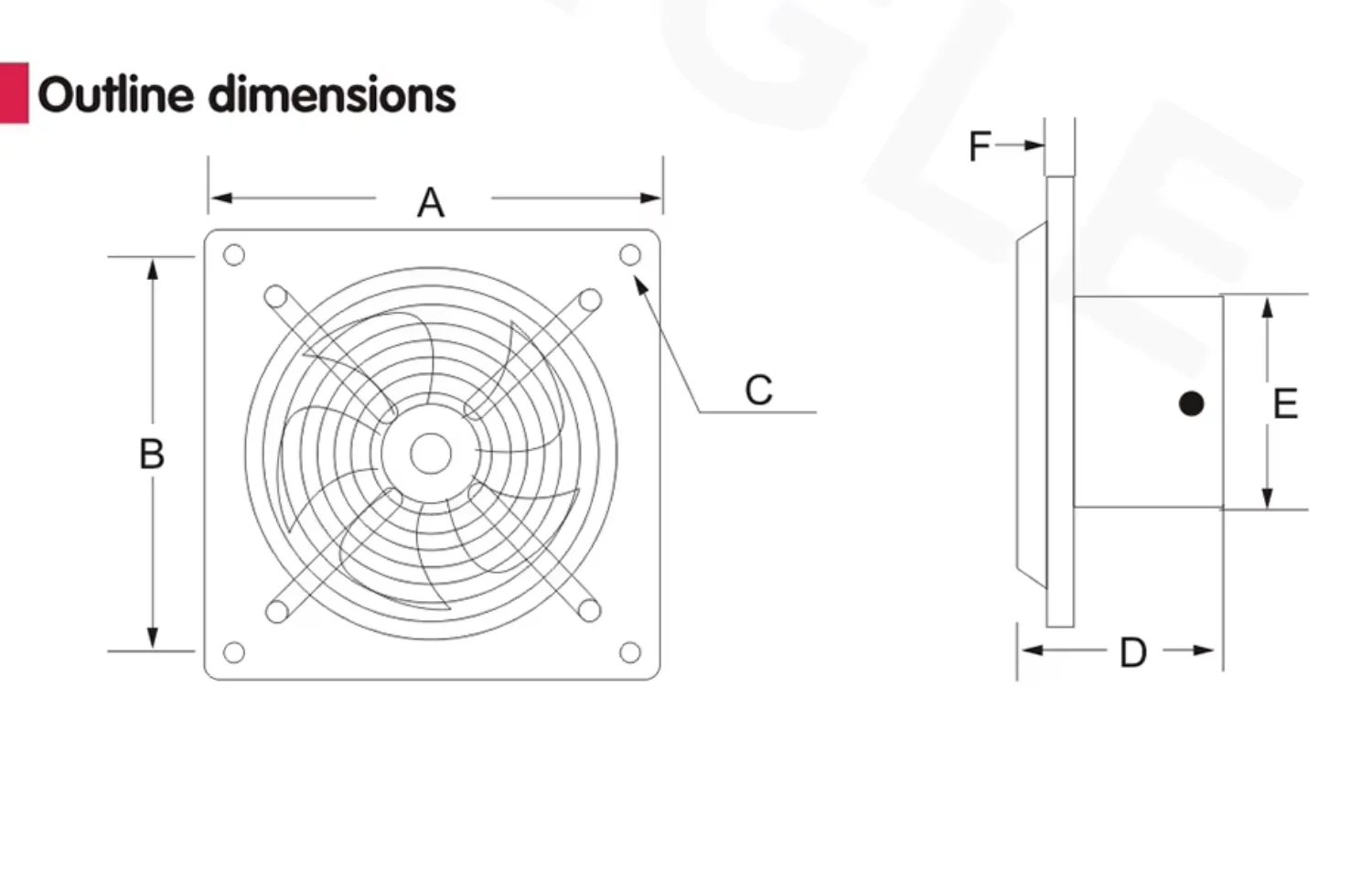 Wall Exhaust Fans, 220 V, Electric - detail 8