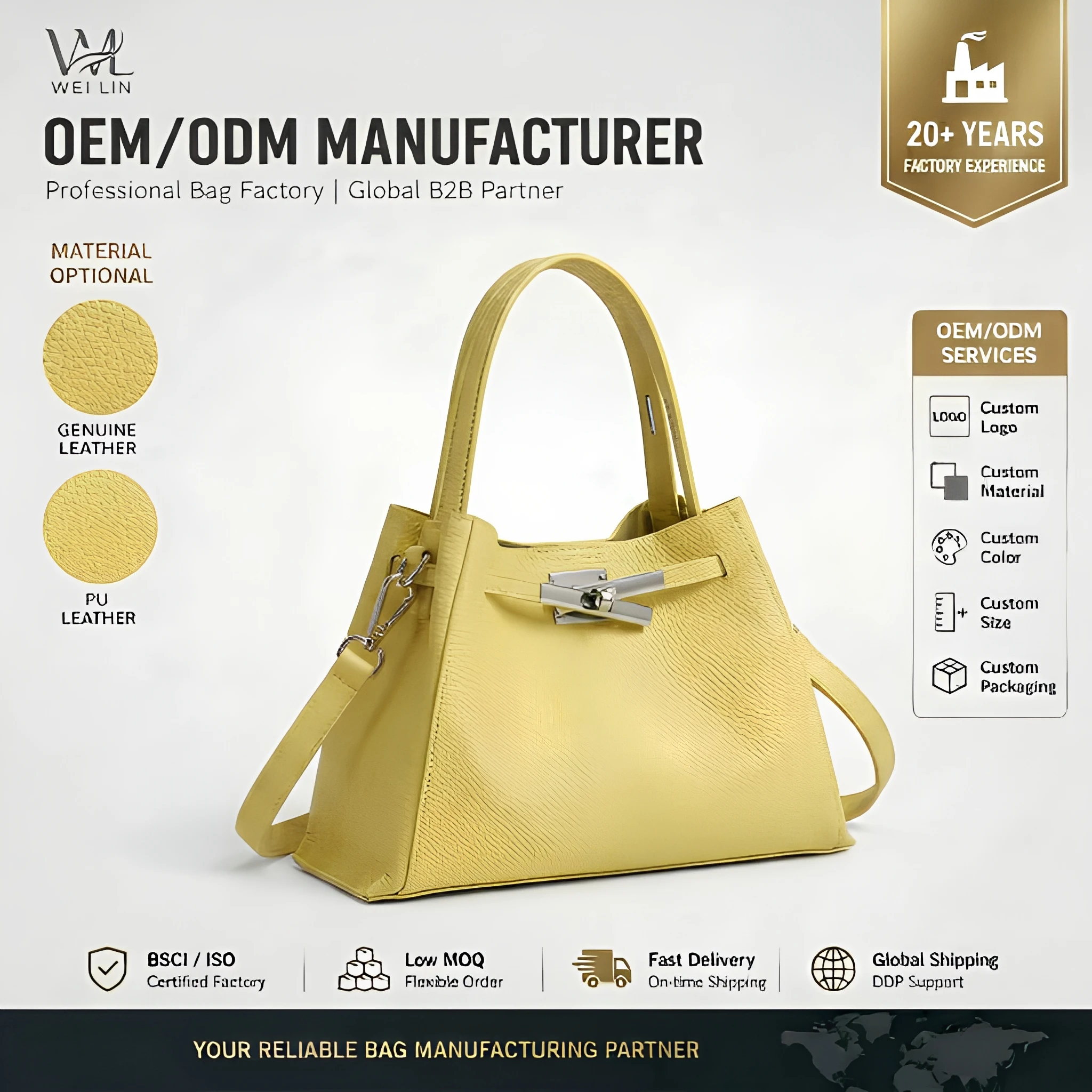 Leather Envelope Underarm Shoulder Mini Bag