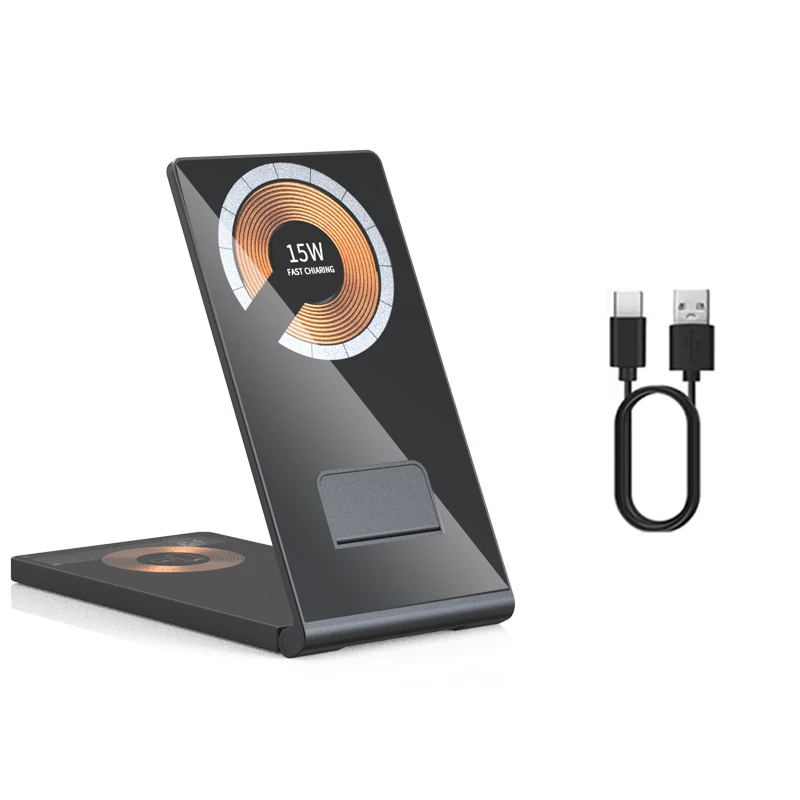 

Customisable Wireless Charger Magnetic 3 In 1 Folding Wireless Charger Station