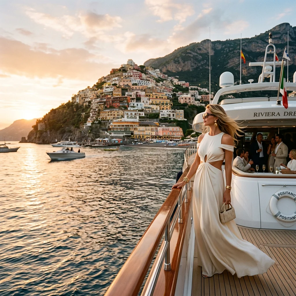 Amalfi Coast Yacht Arrival Style