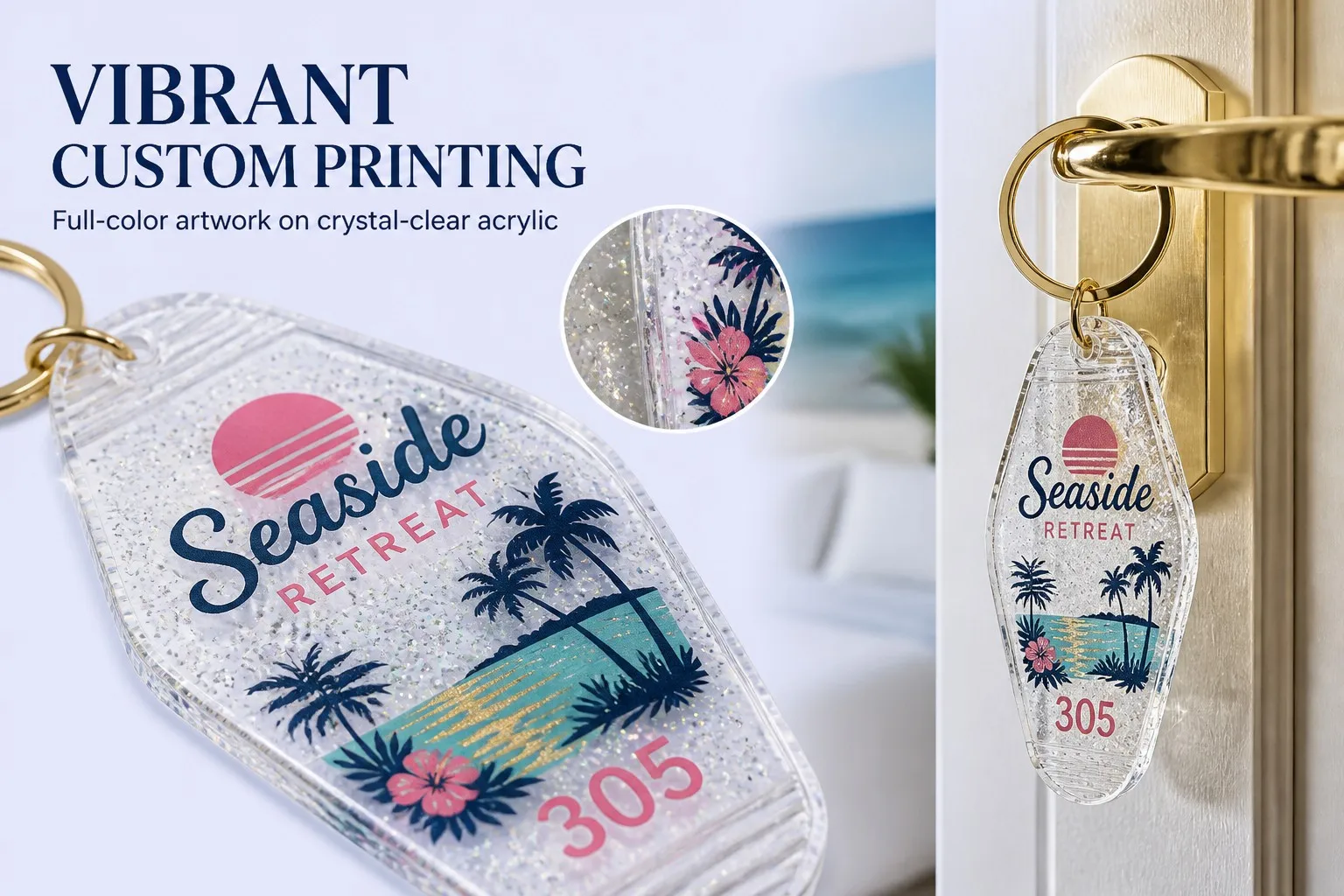 Vibrant custom printing detail