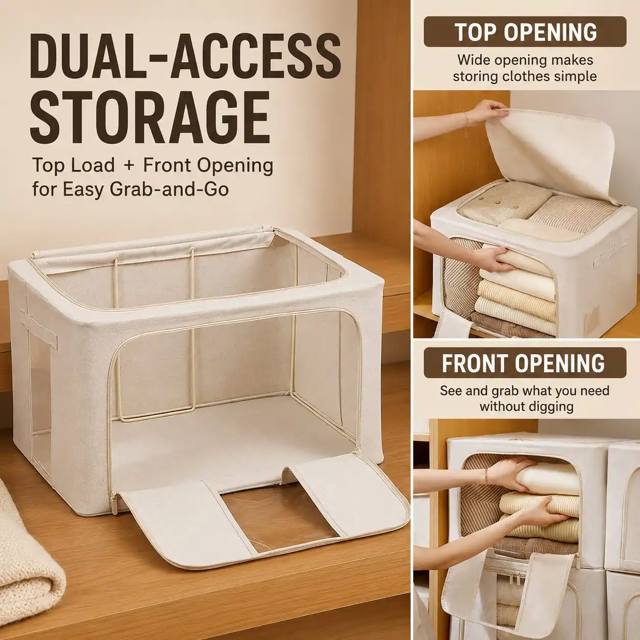 Kinfold Storage Box – Folds flat when not in use, space-saving collapsible design