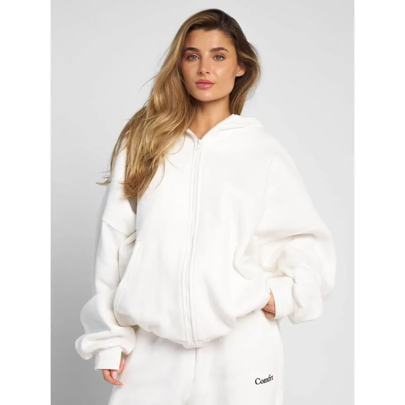 White Cloud Zip Hoodie