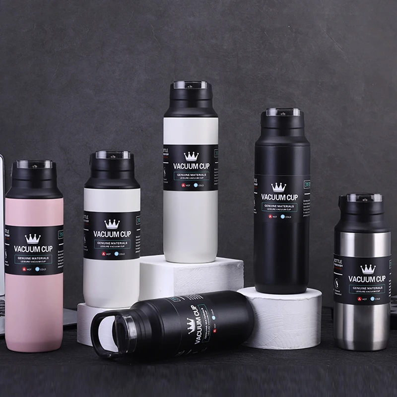 2025 Newly Travel Durable Double Wall 316 Stainless Steel 350ml 500ml Custom Push-to-open Stainless Steel Water Bottle Flask