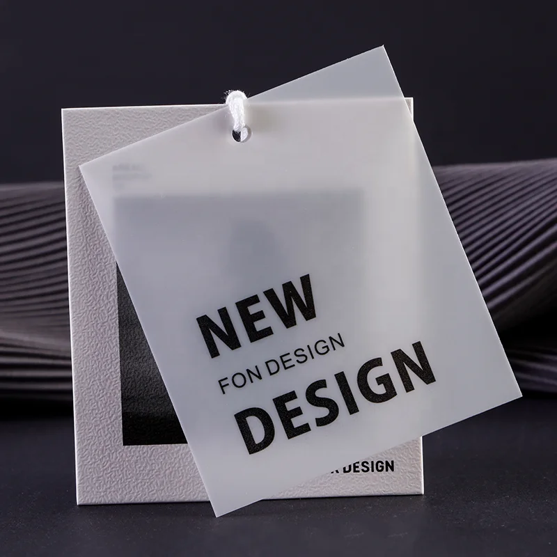 OEM/ODM Luxury Pvc Logo Clothing Hanging Label Embossing Environmentally Friendly Swing Clothing Hanging Tag