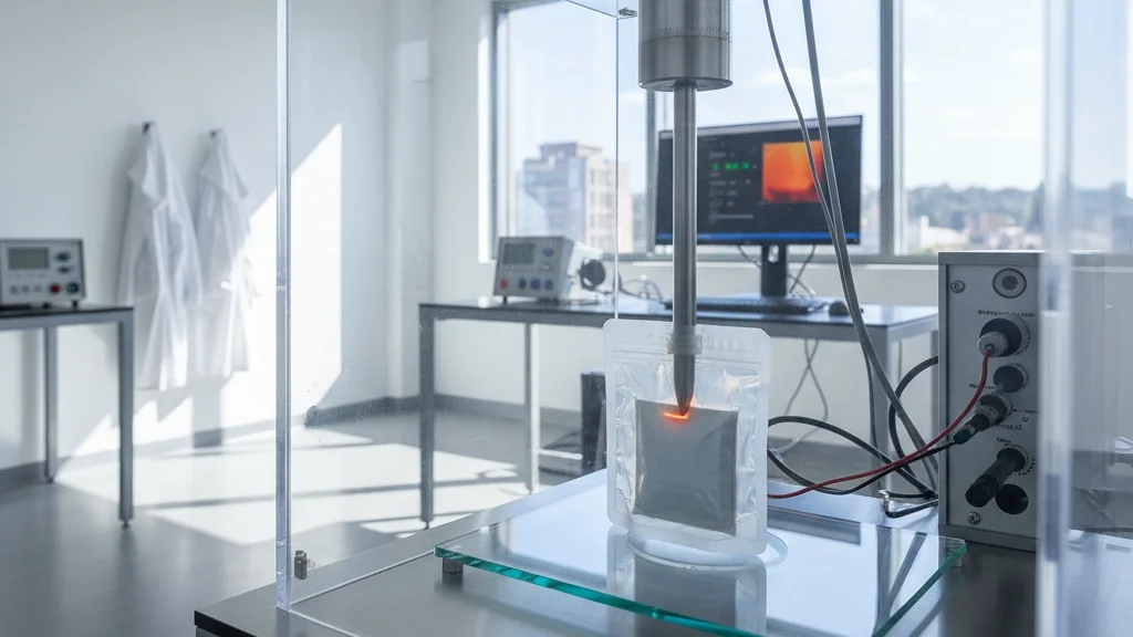 Semi-Solid State Battery Nail Penetration Safety Test