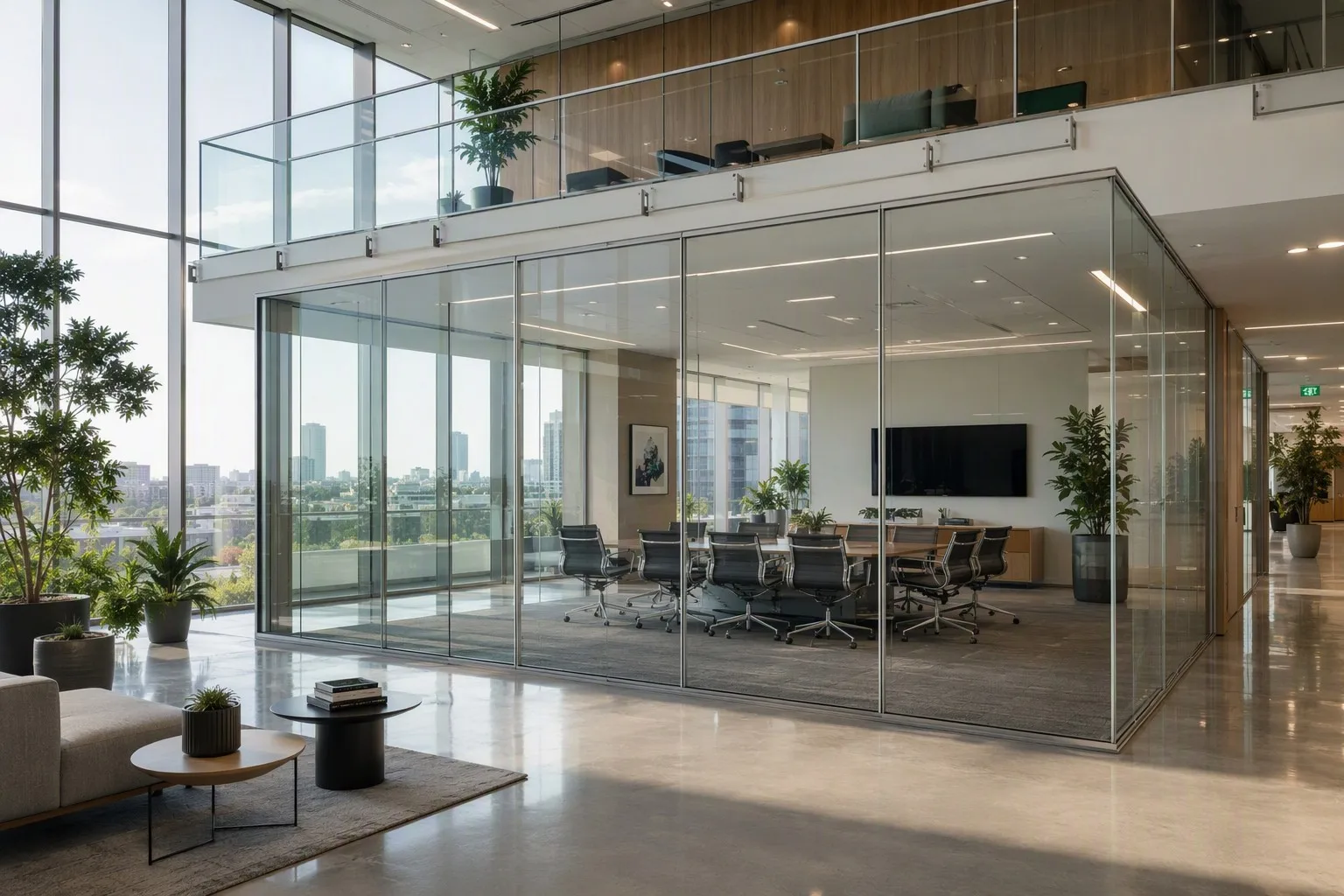 Aluminum Glass Walls Manufacturer China Factory Price Frameless Partition Panels