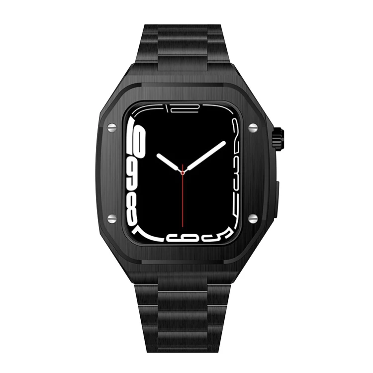 

Luxury Protective Stainless Steel Strap 41/45mm Smart Men Watch Cover Case for Apple iwatch Series 7