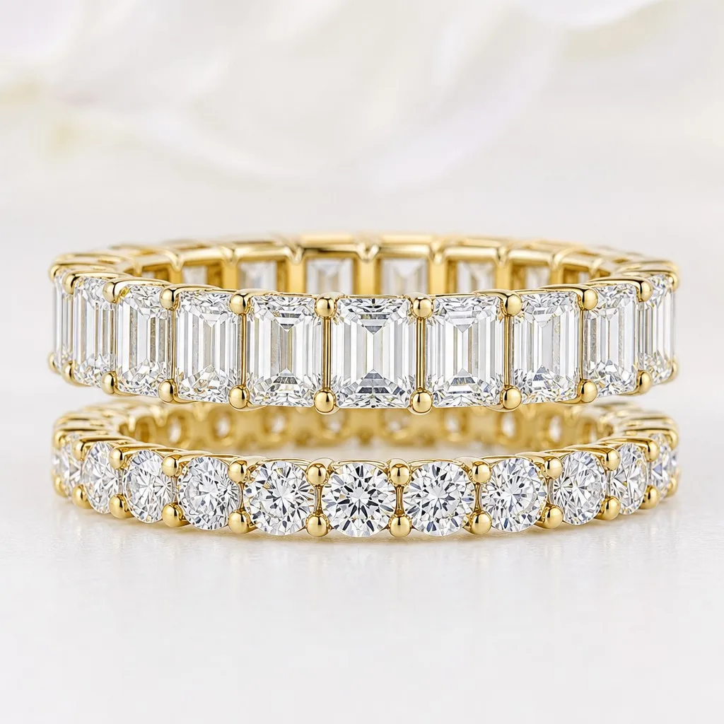 Comparison of 2mm and 3mm lab diamond bands