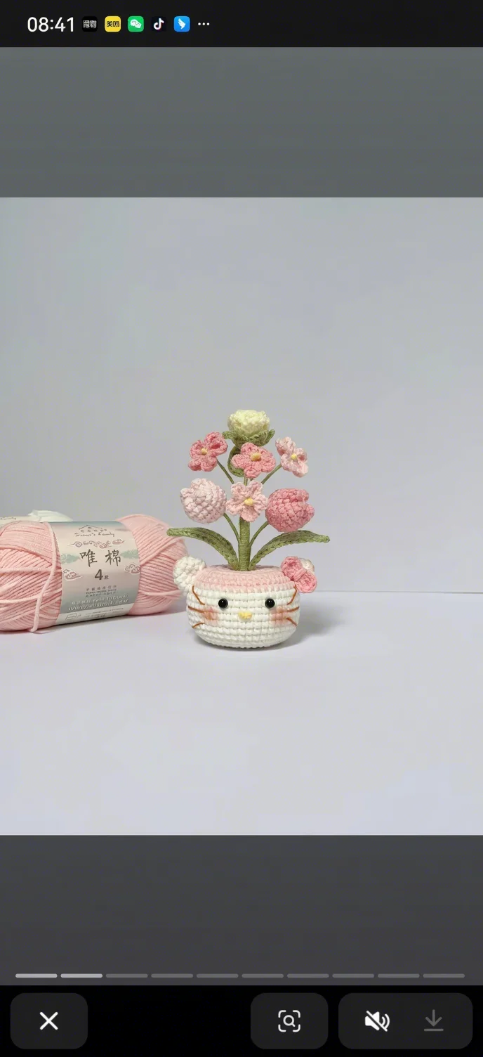 Orchid crochet flower
