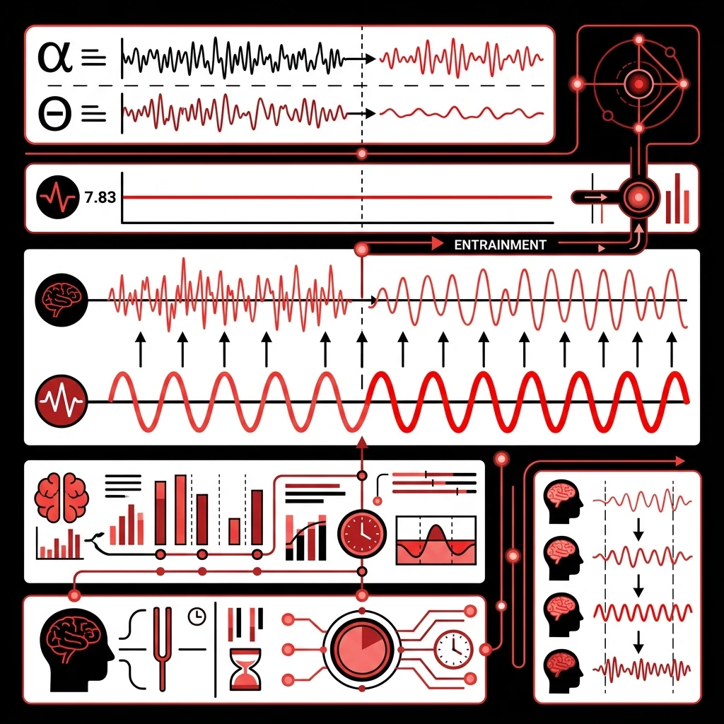 7.83Hz Schumann Resonance and Brainwave Entrainment Visualization