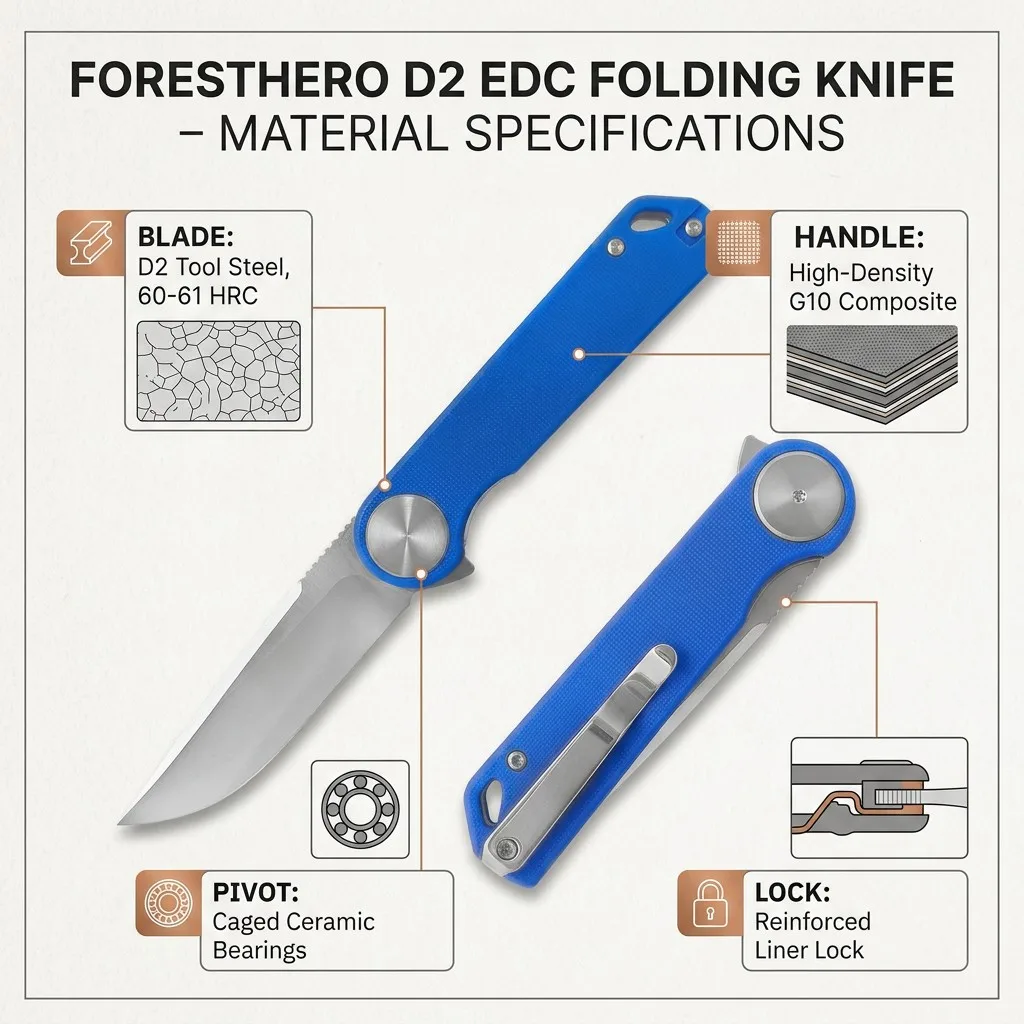 D2 Steel and G10 Material Specs