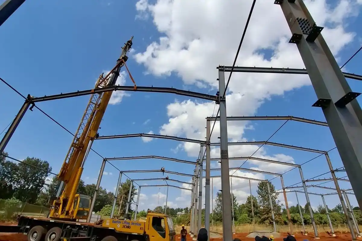 Kenya Steel Frame Erection