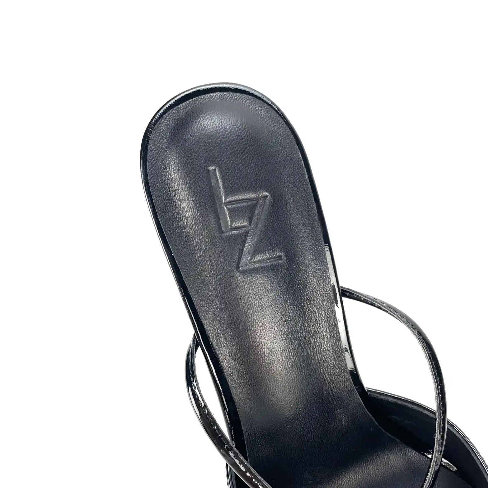 Atiyyah Khan debossed footbed logo detail reference