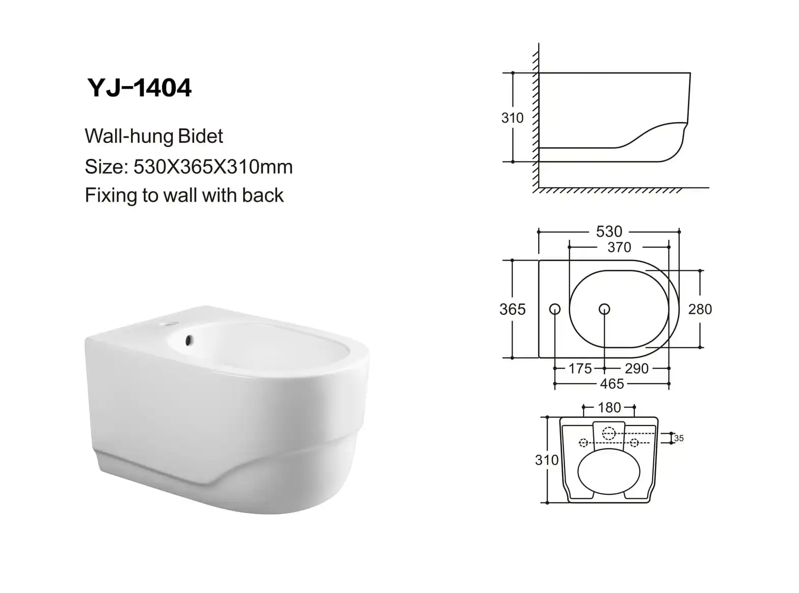 wave-apron-ceramic-bidet-yj-1404-dimension-drawing