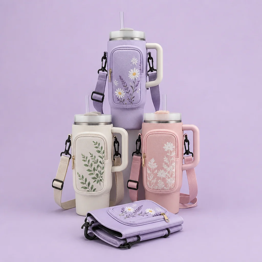 40oz Tumbler Carrier Sleeve with Pocket