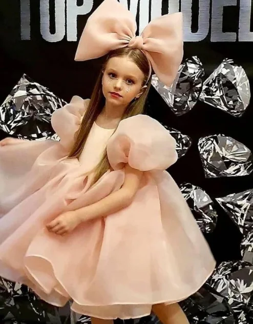 

MQATZ Hot Sale Organza Christmas Girl Dresses Party Wear Dress Age 5 Years Princess Preppy Style Black Friday