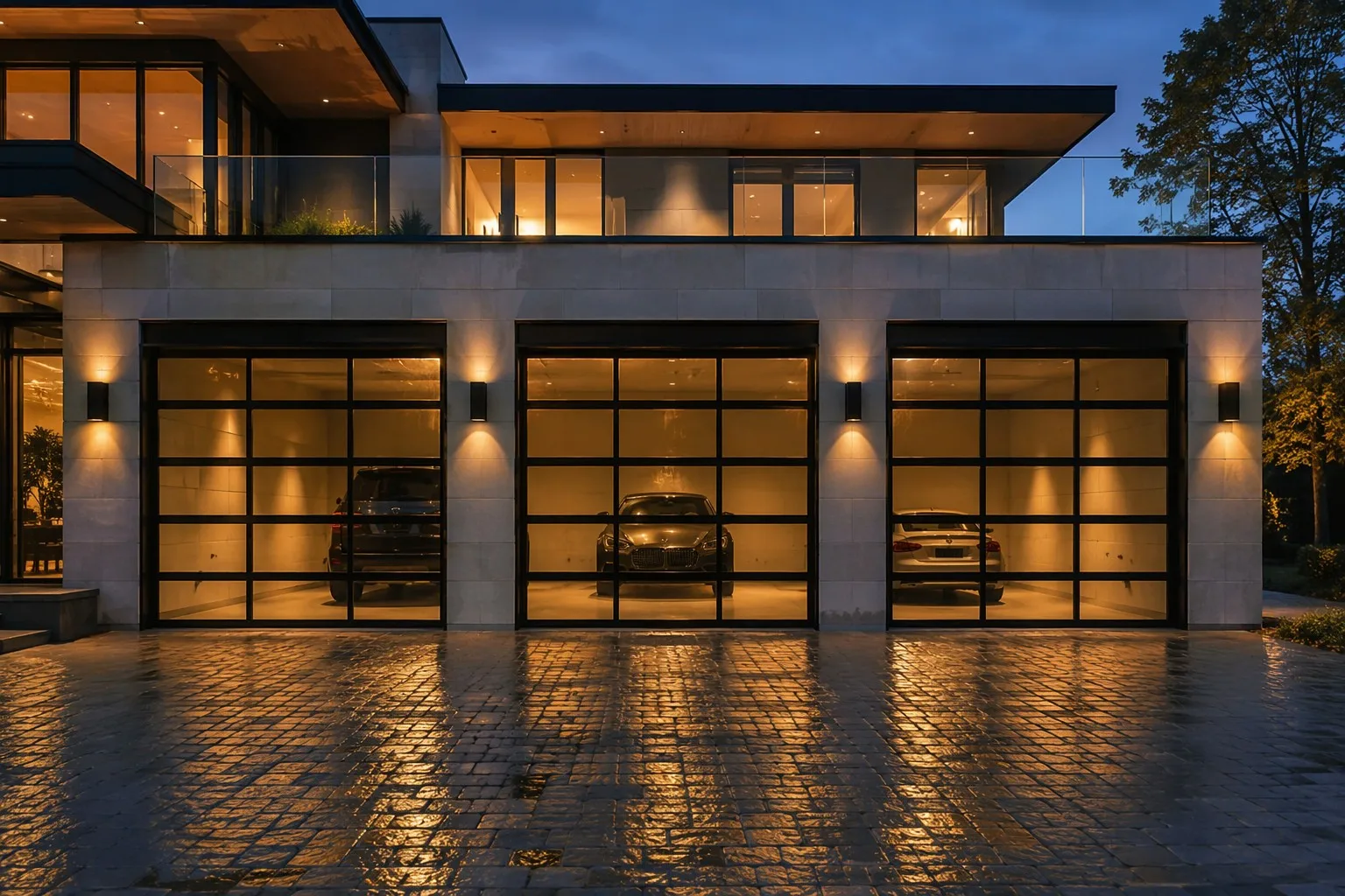 Aluminum Sectional Glass Garage Door Manufacturer China Factory Price Insulated Richocean
