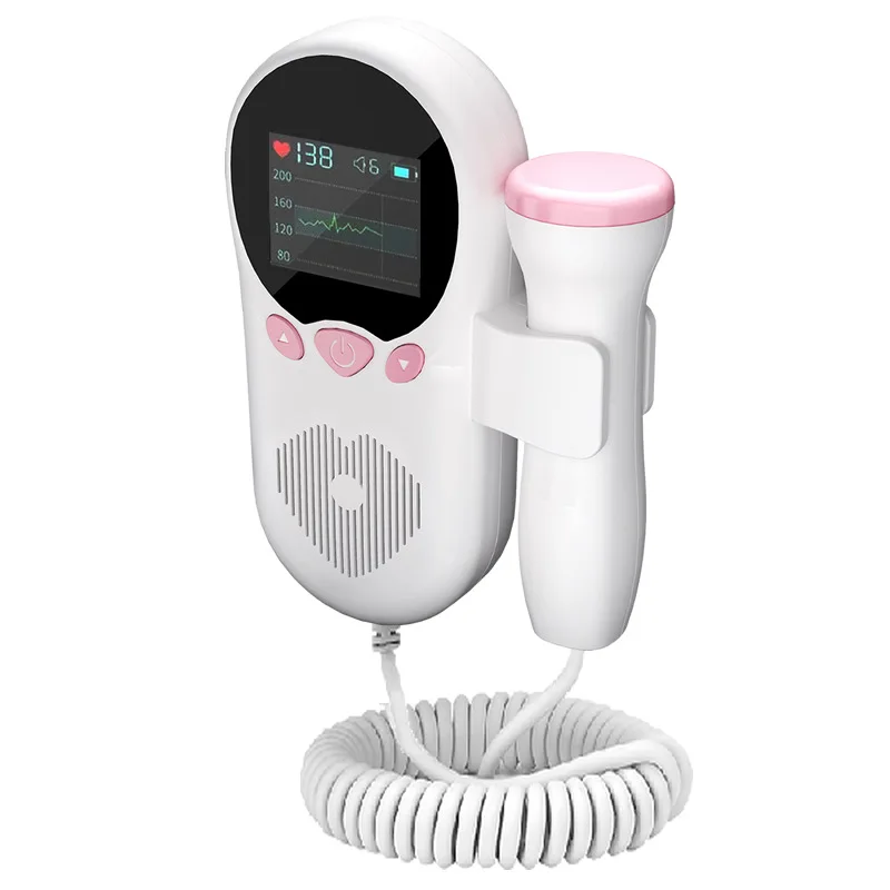 

LCD Handheld Mini Home Maternal Fetal Doppler Probe Baby Heart Beat Rate Monitor With Gel