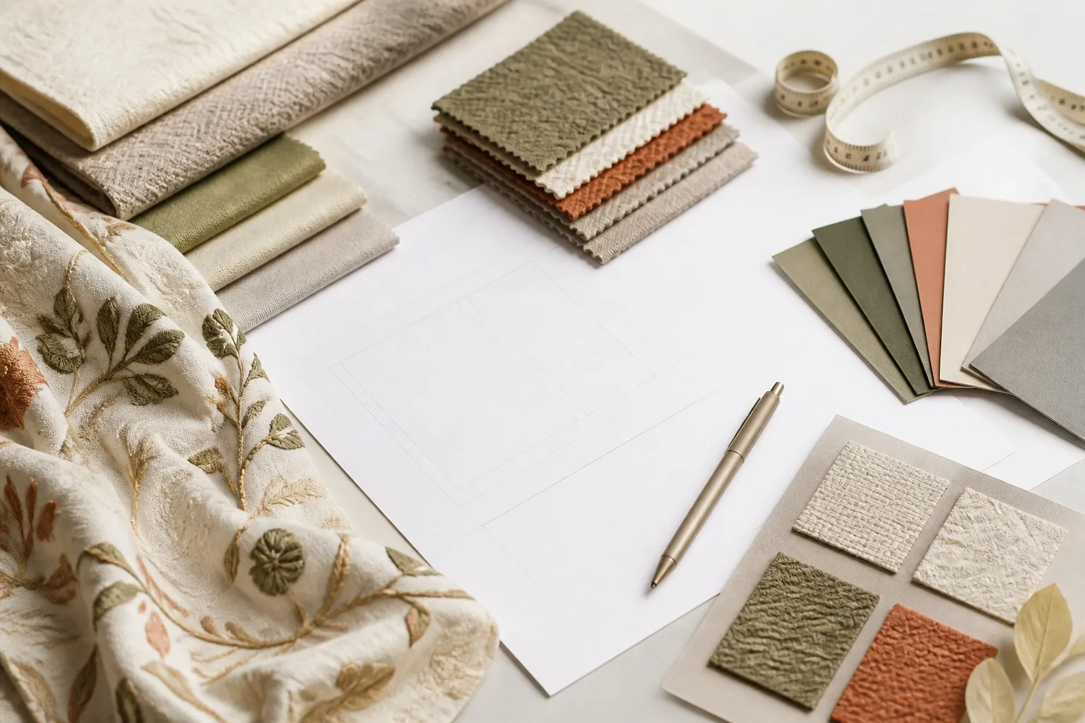 Fabric supplier documentation and textile sample approval kit