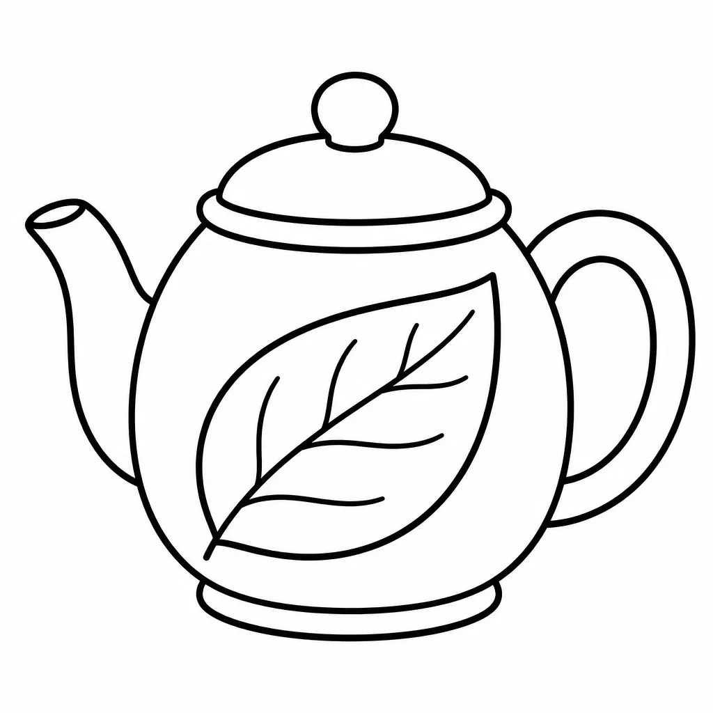 Bold & Easy teapot line art