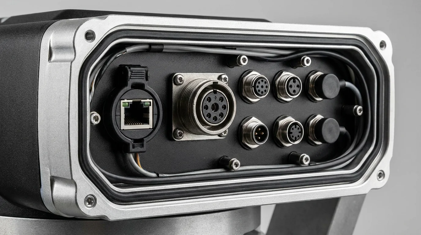 Exploded view of integrated robot joint module components