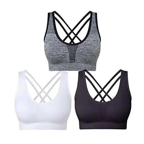 中等支撑交叉背with Sports Bra
