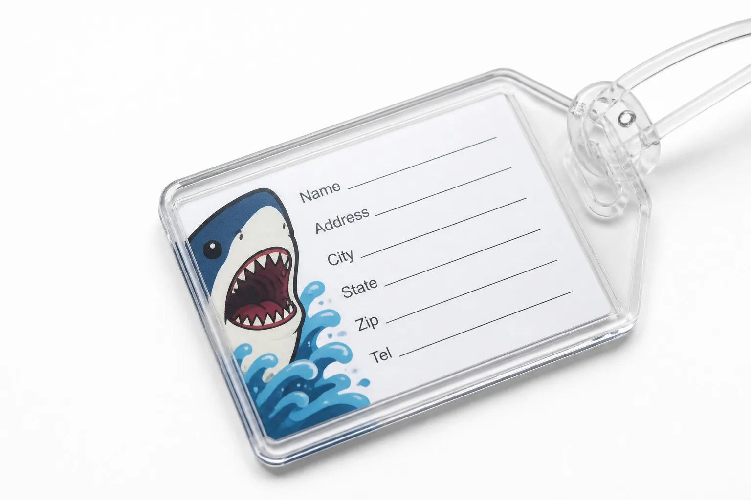 Custom PVC clear window luggage tag