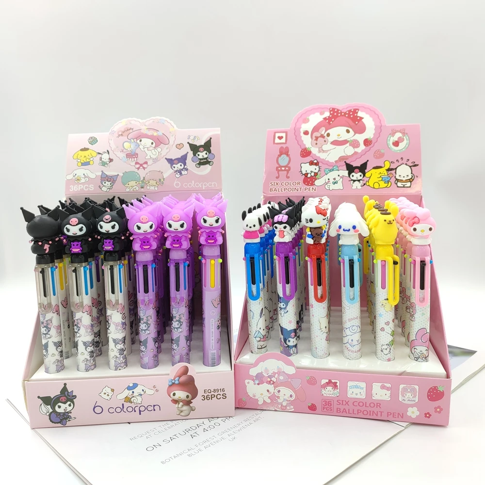 

Wholesale School Stationery 36pcs Kawaii Sanrio 0.5mm Neutral Pen Anime Melody Kuromi Pen