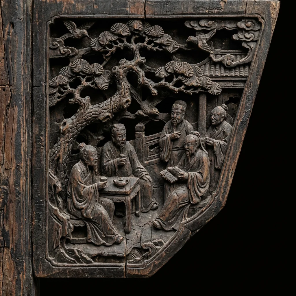 Jianchuan Wood Carving Bai People Patterns