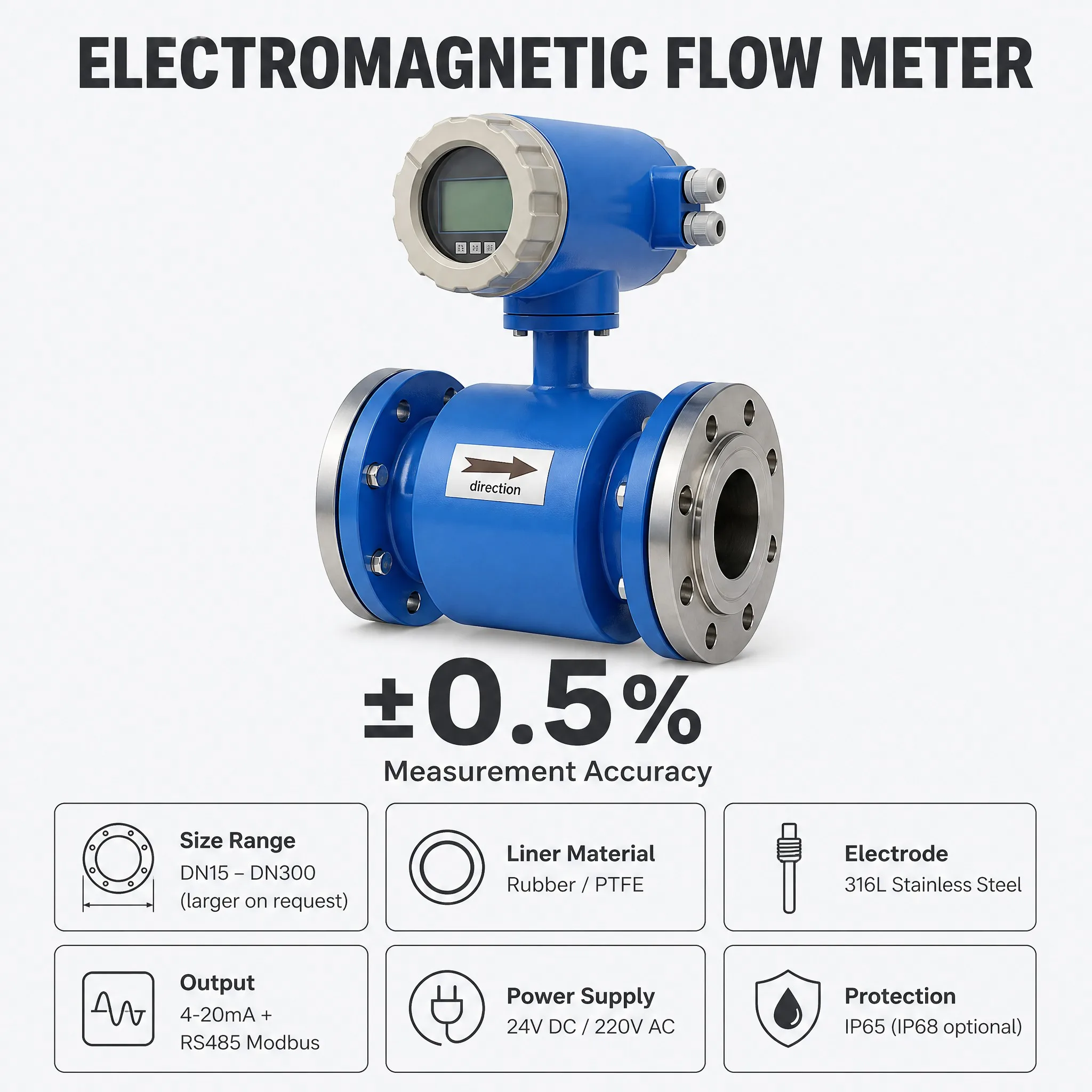 Electromagnetic flow meter specifications