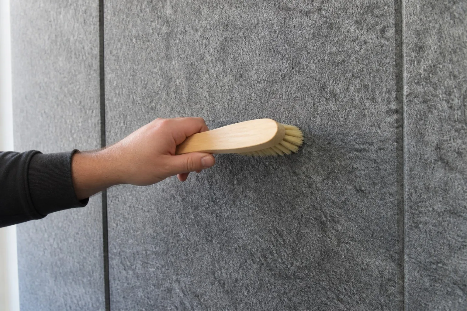 clean acoustic panels with felt and fabric surfaces