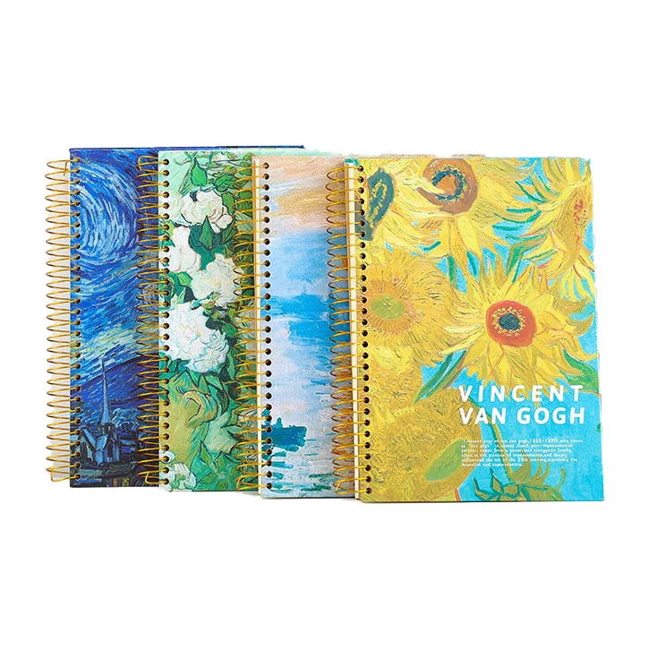 

Van Gogh Painting B5 Super Thicken Notebook Journal Loose-Leaf Coil 302 Pages Big Diary Journal Agenda Stationery Notepad