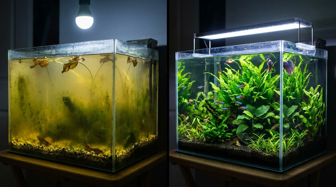 Algae vs healthy tank