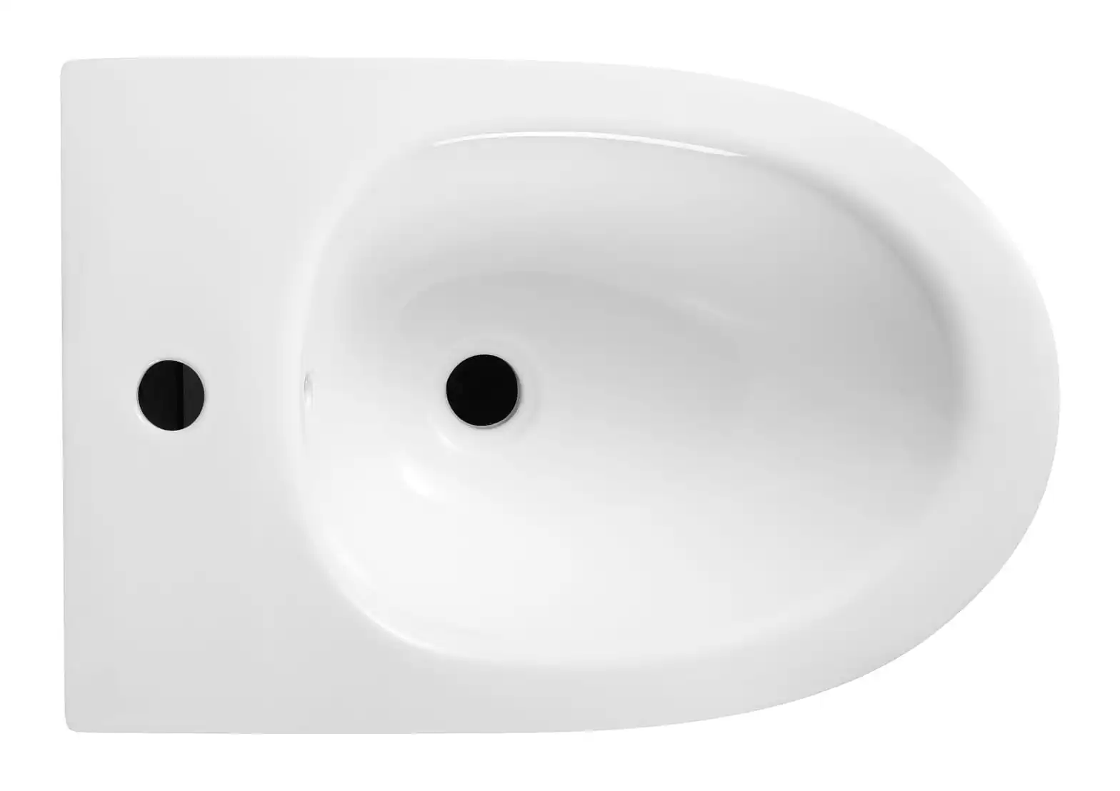 Wall-Hung Ceramic Bidet Model YJ-1005 Plan View Basin wall-hung-ceramic-bidet-yj-1005-top-view-basin
