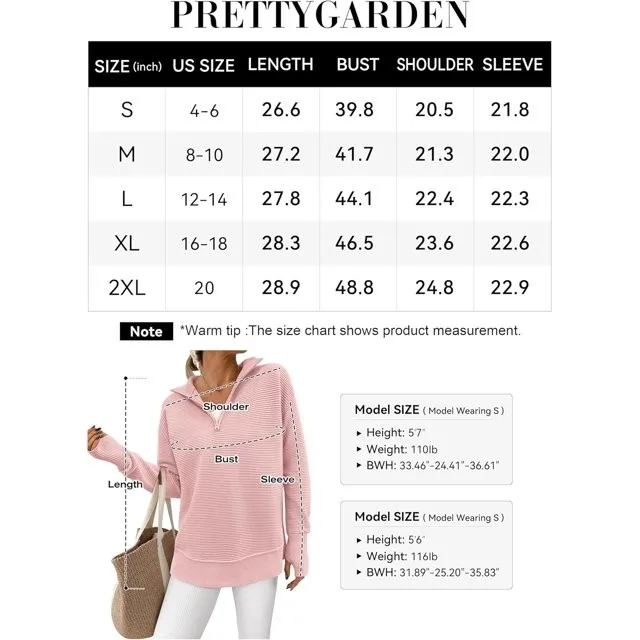 Prettygarden Size Chart