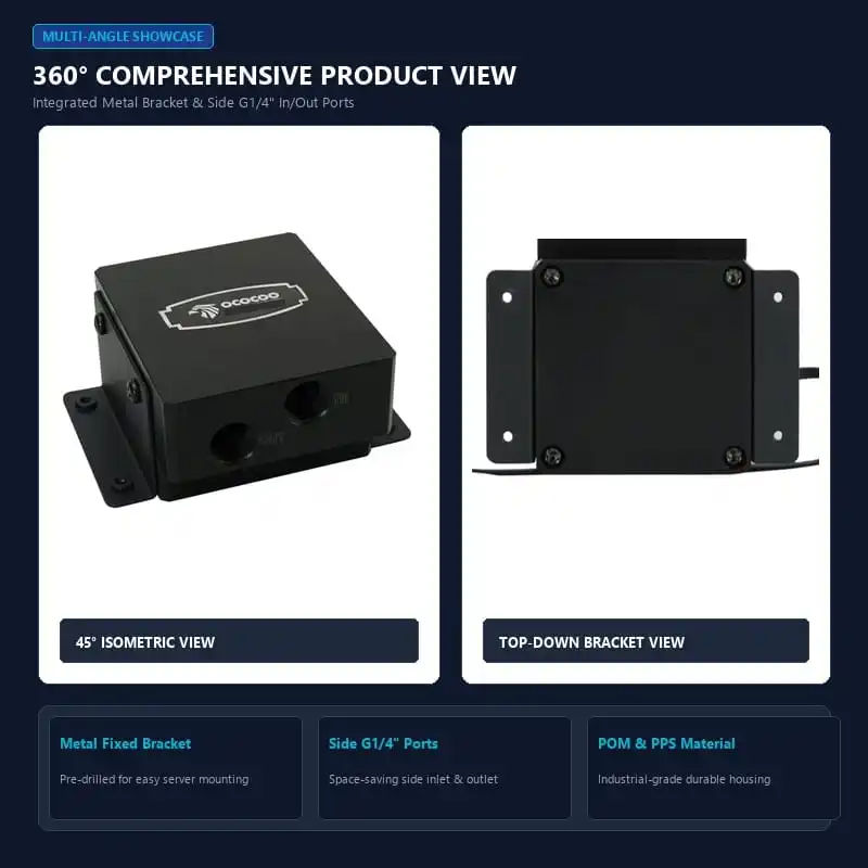 OC-H06S 45 degree view and top-down metal bracket view