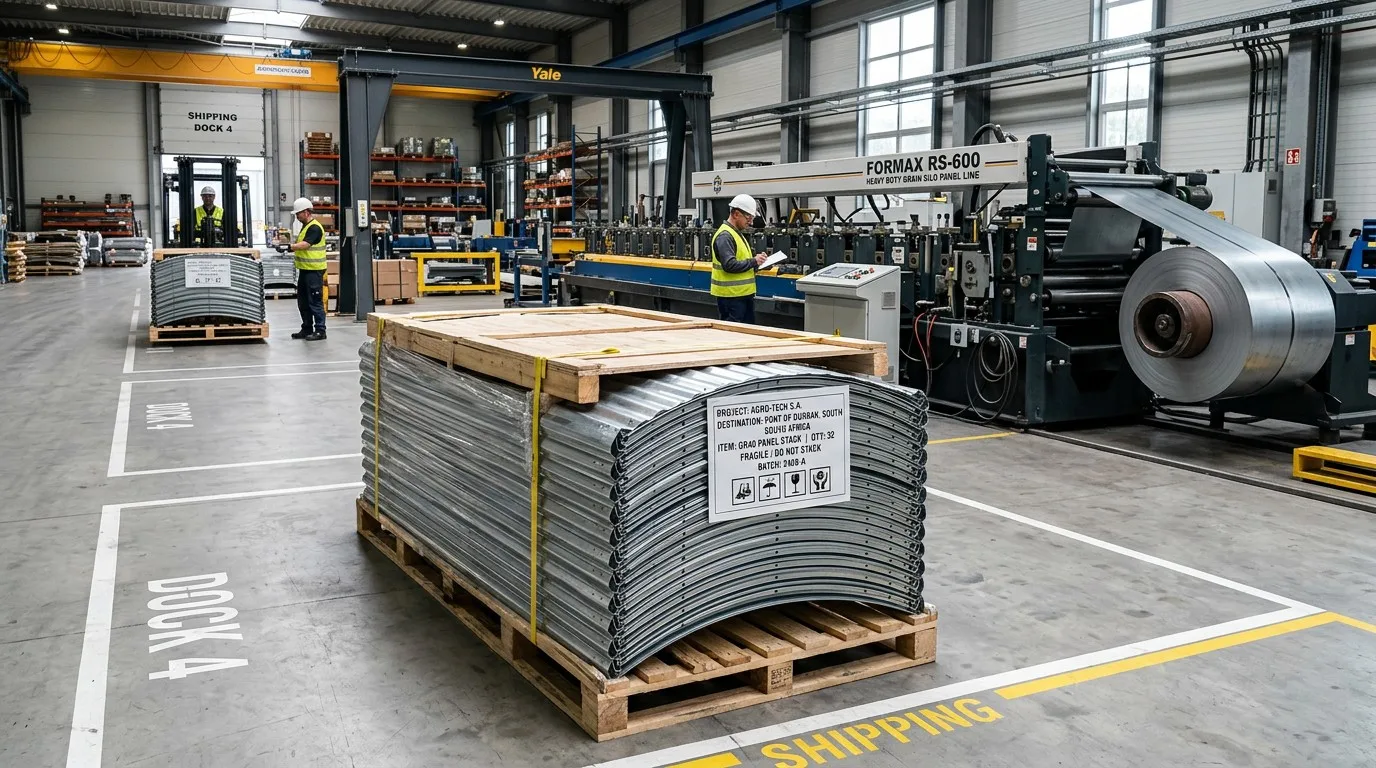 High-Density Nesting of Silo Panels for Efficient Global Shipping
