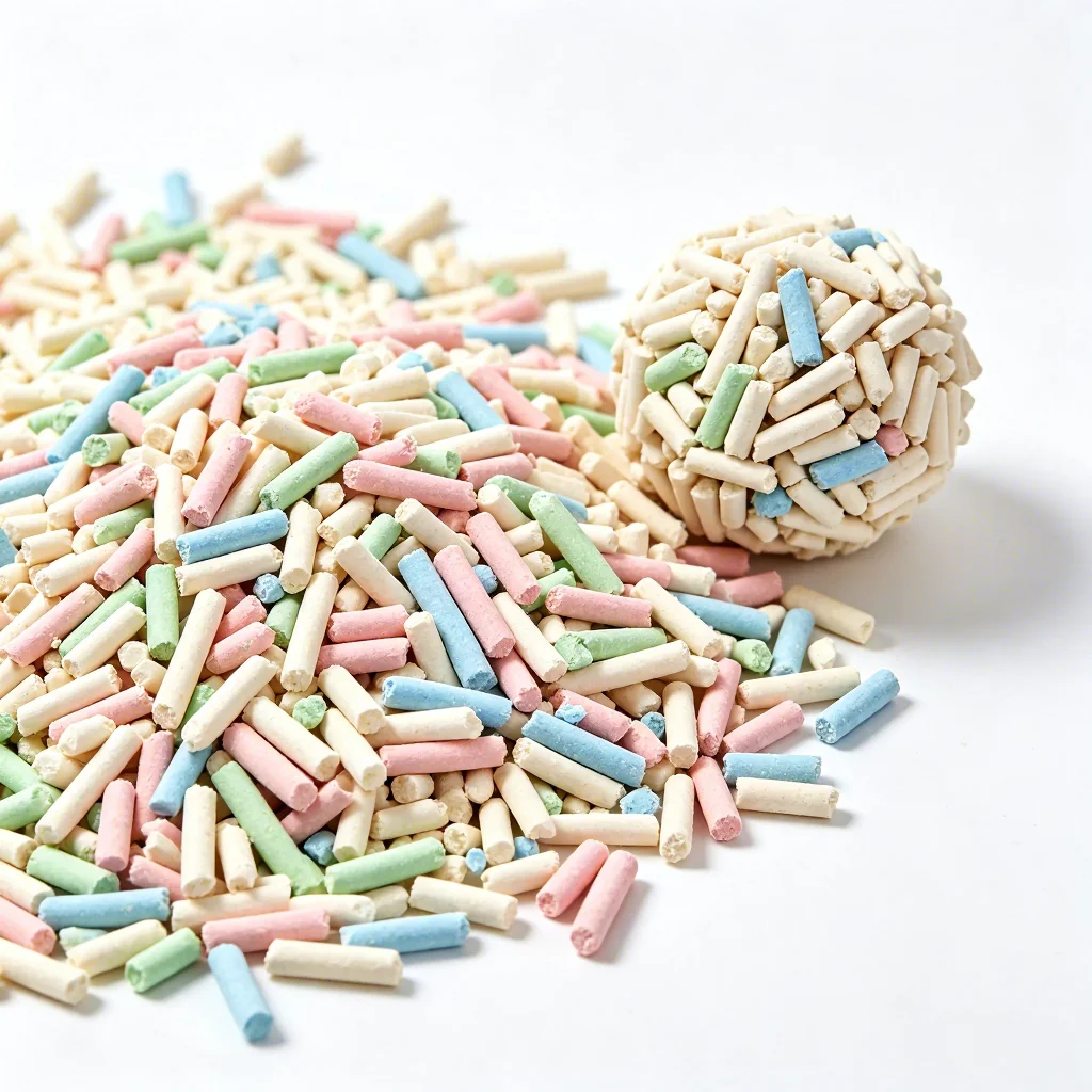 Tofu cat litter — plant-based pea fiber pellets, flushable and biodegradable