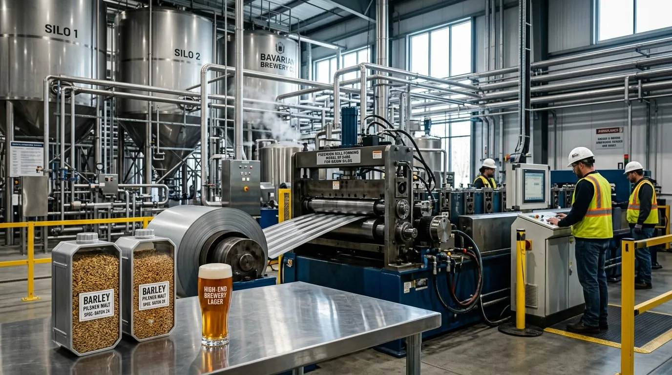 Specialized Barley Storage Silos for Large-Scale Industrial Breweries