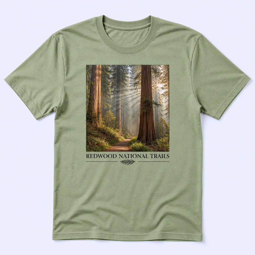 Redwood National Trails Sage Green T-Shirt