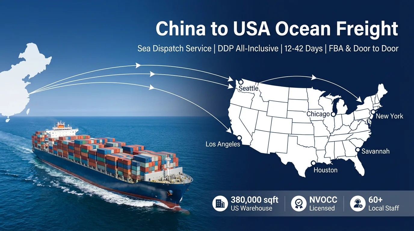 China to USA Ocean Freight Sea Dispatch DDP FBA Delivery