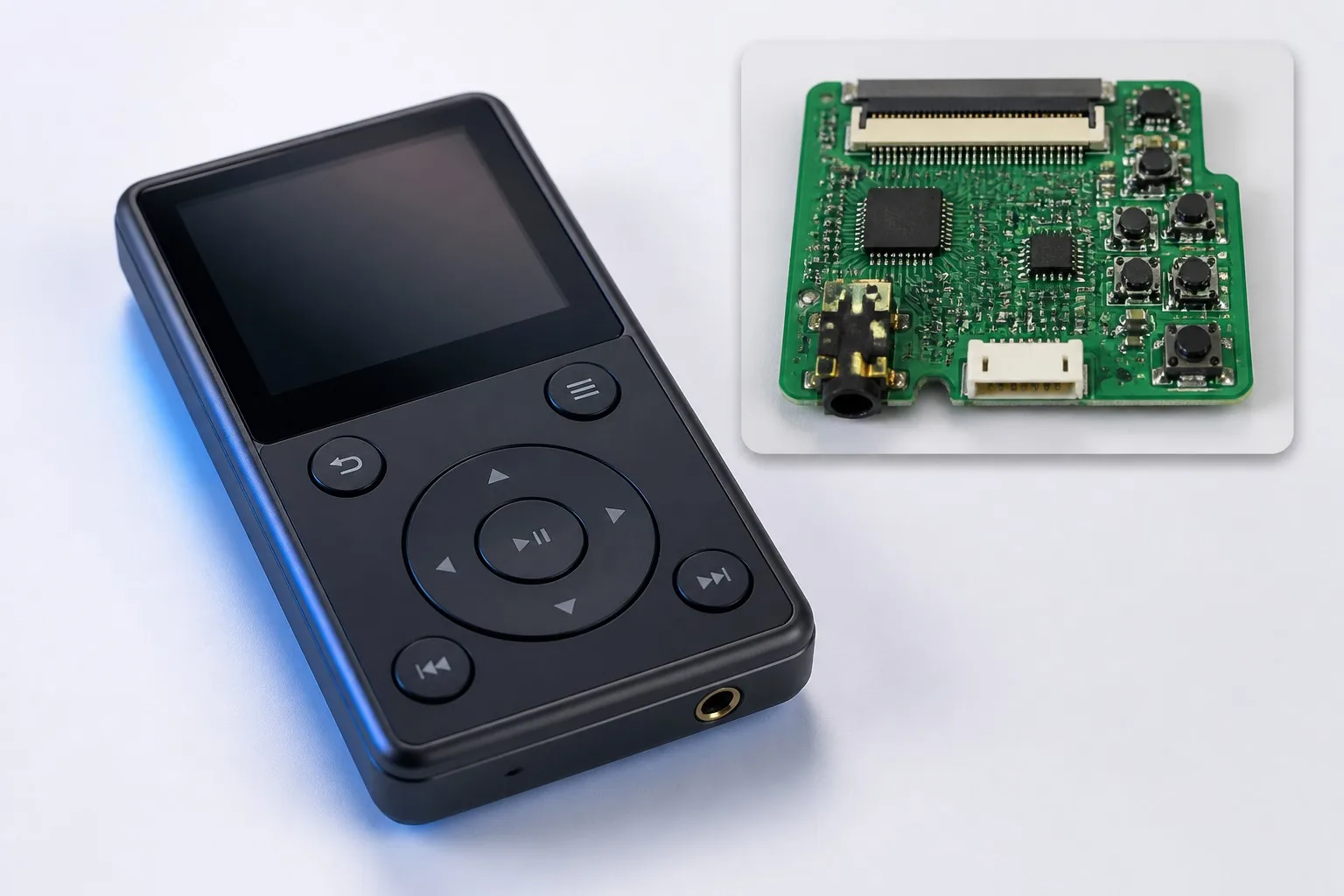 Completed portable consumer electronics device