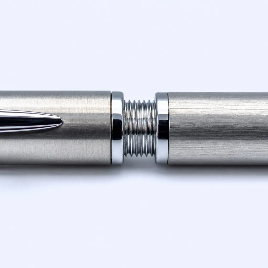 Precision screw-cap mechanism detail shot