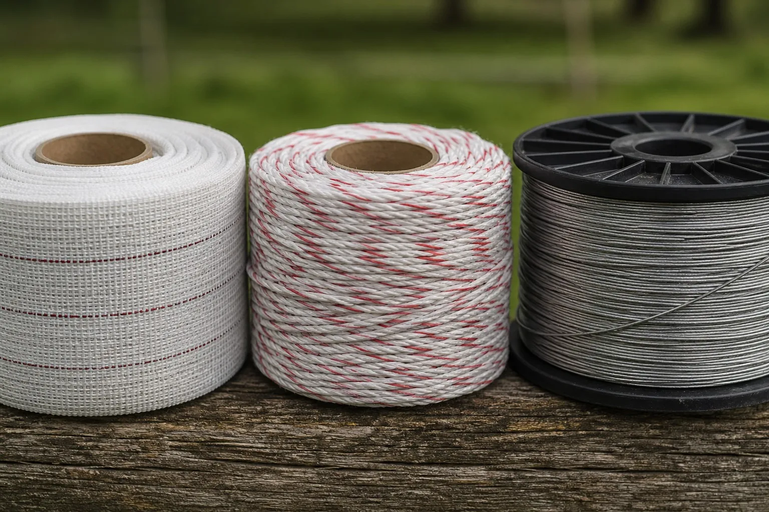Polytape, polywire and steel wire for electric fence gauge selection