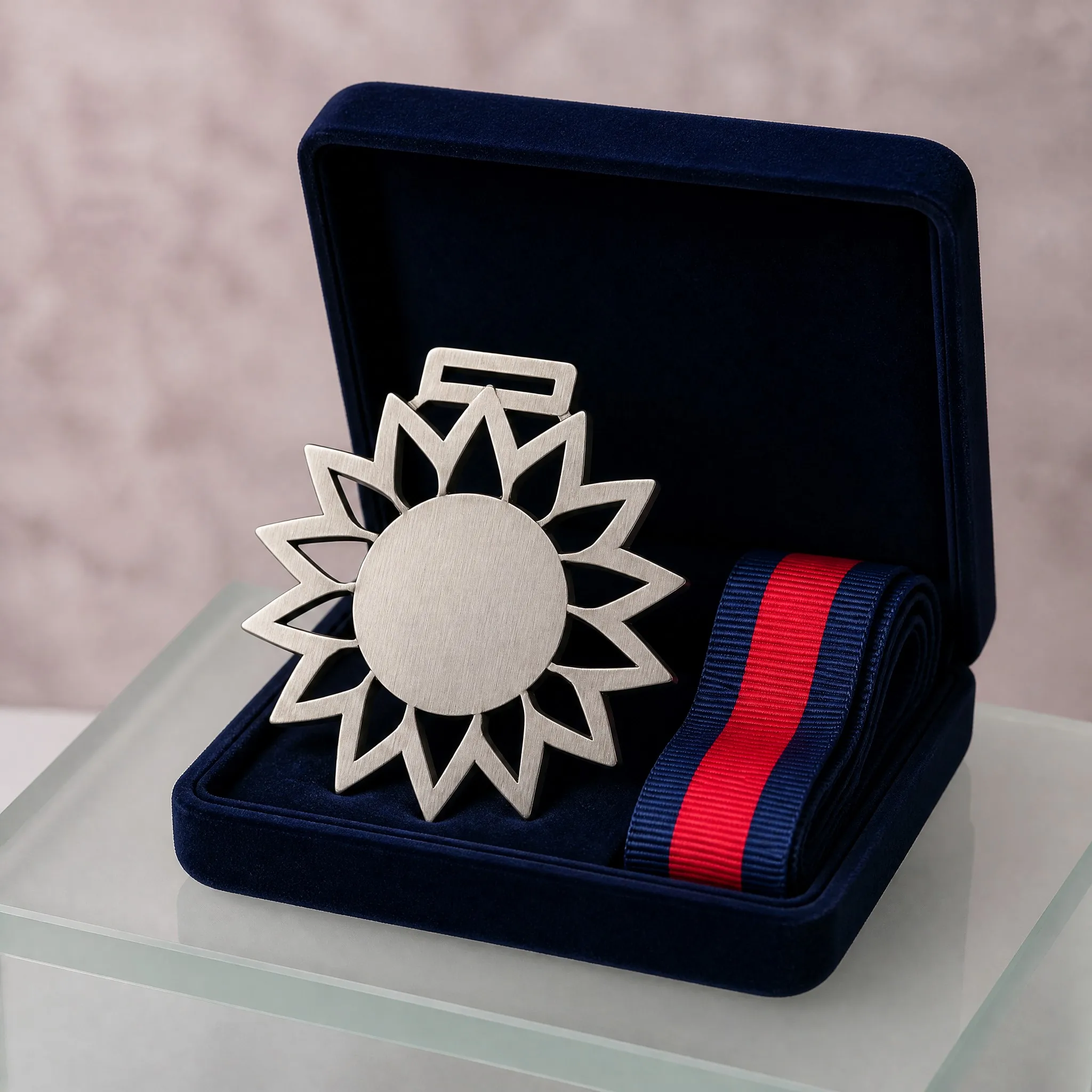Medal in velvet gift box