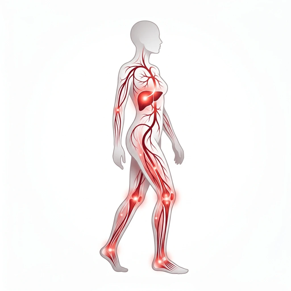 Diagram showing the Liver Blood returning to the core during rest and being distributed to the tendons during movement
