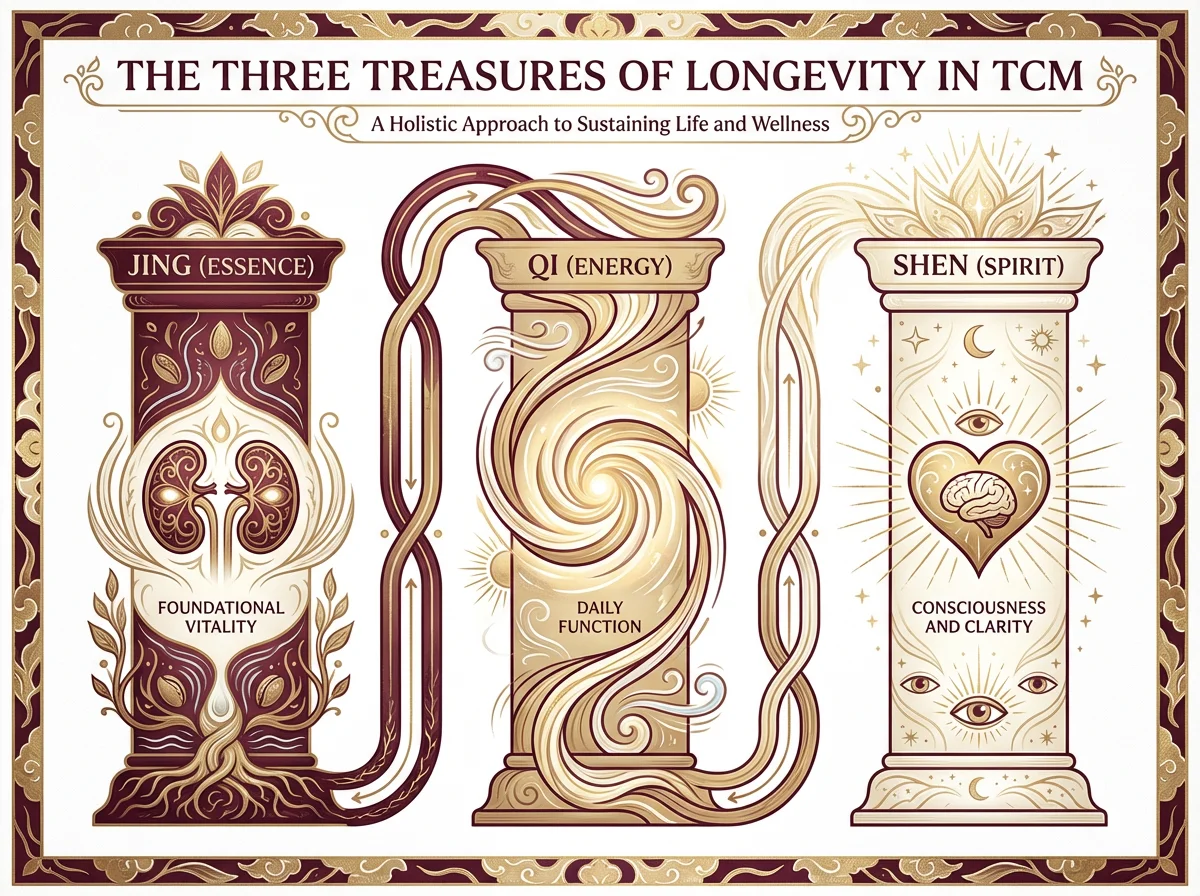 The Three Treasures of TCM Longevity