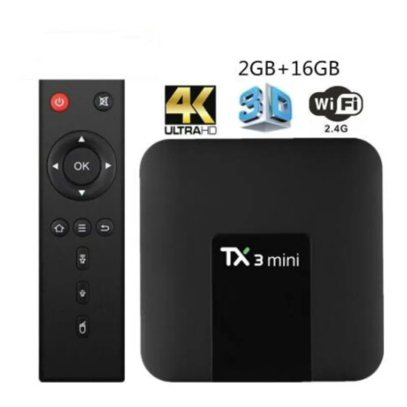 

Cheapest 4k Ultra TX3mini tv box android 16g Rom Amlogic S905W Quad Core Smart Tv Box